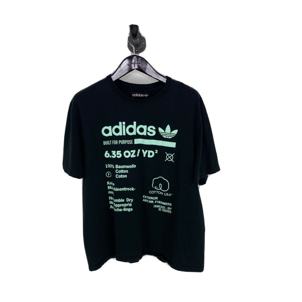 ADIDAS Built for Purpose T-shirt Black L Large